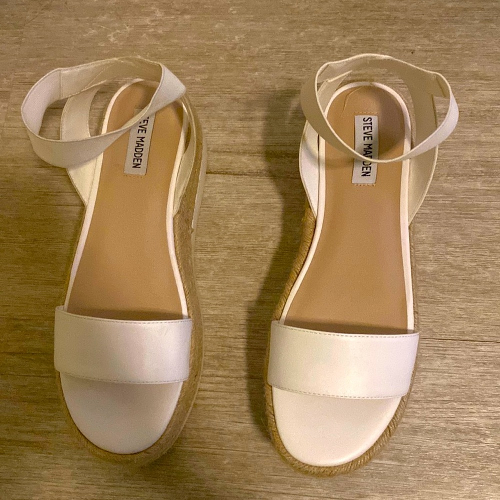 White Steve Madden wedge